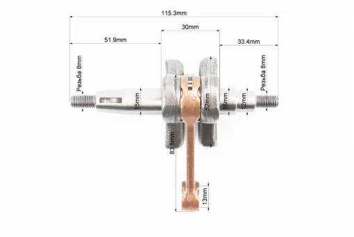 Коленвал 1E40F шатун жёлтый, Мотообприскувач, YQ-213004
