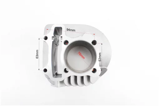 Цилиндр к-кт (цпг) WH180 62мм (высота цилиндра 69/90мм), (палец-15мм), (см.фото размеров), Тайвань, 125-150сс 4Т, YQ-310840