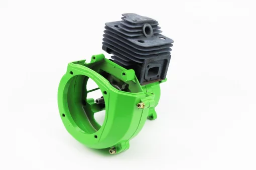 Блок двигателя в сборе 40мм шатун жёлтый картер-зелёный, ТРИМЕР, YQ-213039