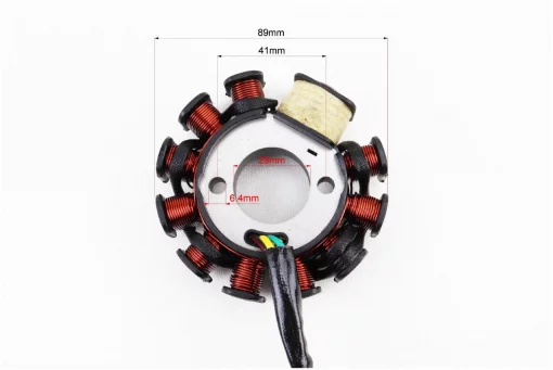 Статор магнето (генератора) (11 котушок роз'єм "мама 4+2") висота 32мм, 125-150сс 4Т, YQ-310873