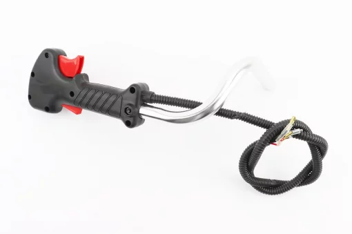 Ручка газу + трос (курок "широкий", з зігнутою трубою, різні кольори), ТРИМЕР, YQ-213155