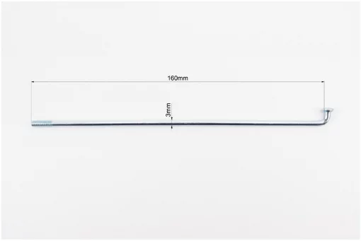 Спиця задня L-160мм, D-3мм, к-кт 36шт, DELTA, YQ-318263