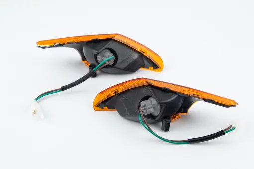 Yamaha JOG NEXT ZONE повороты передние в сборе к-кт 2шт (под бараб. тормоз), жёлтые, пластик-J, YQ-329126