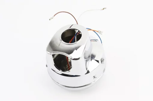 Фара передняя, хром ALPHA круглая, D-150мм, DELTA, YQ-318289