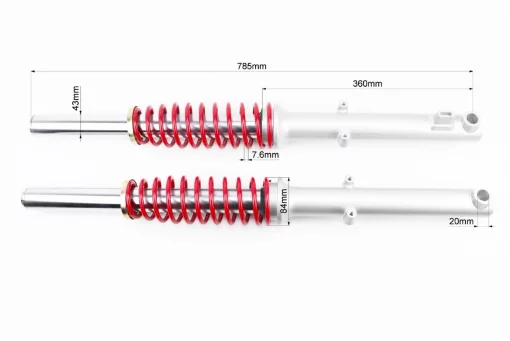 Вилка передня (перо) ліве, праве к-кт 2шт тип 2, ZUBR, YQ-323088