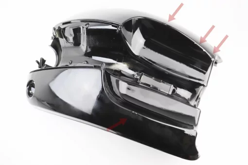 Yamaha VINO SA10J-2т Пластик-к-кт крашеные 11 деталей, чёрный (возможны незначительные дефекты покраски), пластик-J, YQ-329281