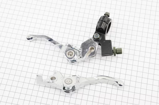 Важелі керма к-кт (правий диск гальмо), відкидні, хром тип 3, ЗЧ-ATV, YQ-335430