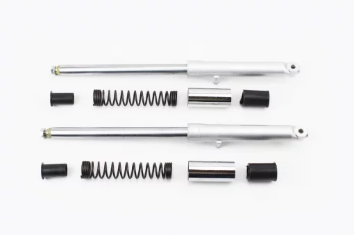 Вилка передняя (перья) лев., прав., к-кт 2шт, L-525мм, d-25мм (пружина снаружи), DELTA, YQ-318673