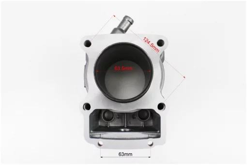 CG200-OHV Цилиндр к-кт (цпг) 200cc-63,5мм-водяное охлаждение (высота цилиндра 76/107мм) (палец 15мм)(без прокладок), ЗЧ-МОТО,