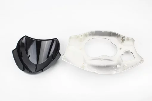 Пластик-керма верхній Race1,3 під спідометр "завужений", сірий+вітровик, RACE, YQ-314192