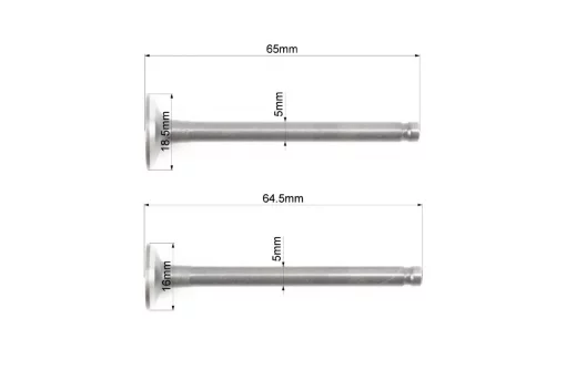 Клапана впускной (H-65; D-18,5), выпускной (H-64,5; D-16) к-кт 2шт, 50-100сс 4Т, YQ-309278