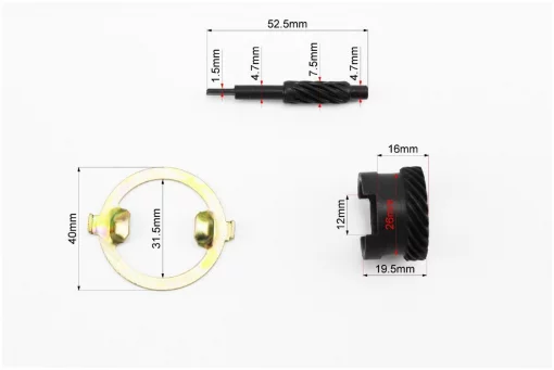 Шестерня привода спідометра к-кт 2шт, модель 2, WIND, YQ-315100