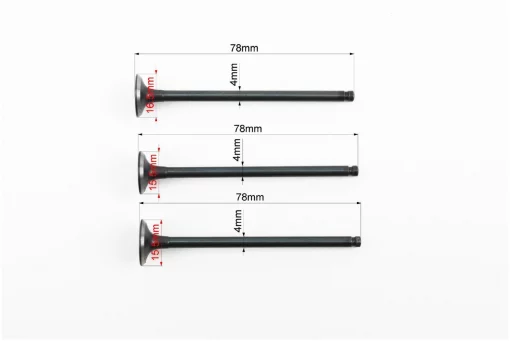 Клапана впускной (H-78; D-16,5), выпускной 2шт (H-78; D-15,5) к-кт 3шт, Yamaha JOG SA-36J/39J, YQ-339477