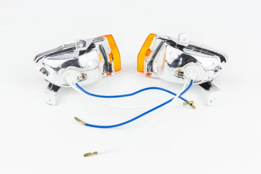 Honda LEAD AF-20 повороты передние в сборе к-кт 2шт, жёлтые, пластик-J, YQ-329989