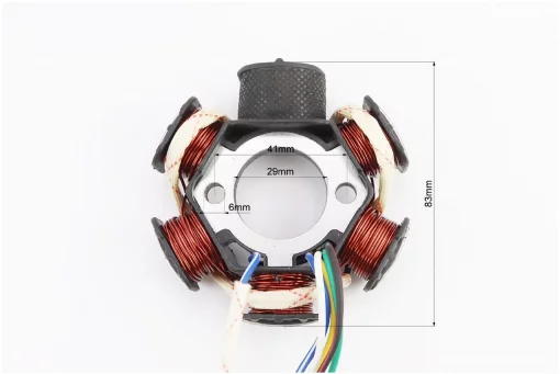 Статор магнето (генератора) (6 котушок роз'єм "мама 3+2") висота 31мм, 125-150сс 4Т, YQ-349315
