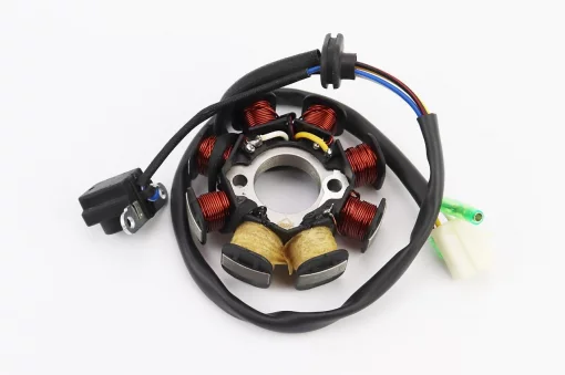 Статор магнето (генератора) (8 катушек разъем "мама 2+2") высота 32мм, 50-100сс 4Т, YQ-349320