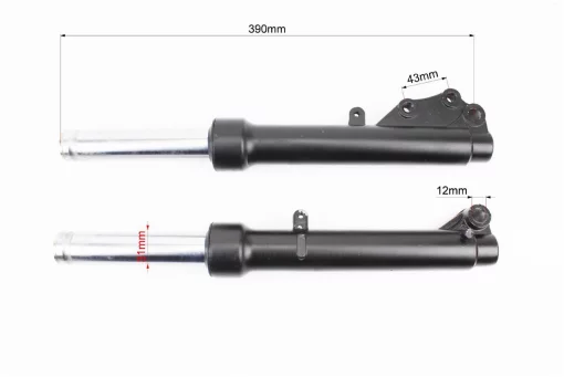 Вилка передняя (перья) лев., прав., к-кт 2шт (диск. тормоз) 390мм, чёрный, WIND, YQ-315289