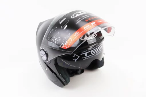 Шлем открытый с очками AK-720, чёрный, ШОЛОМИ, YQ-330712