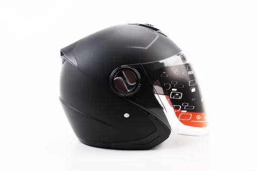 Шлем открытый с очками AK-720, чёрный матовый, ШОЛОМИ, YQ-330713