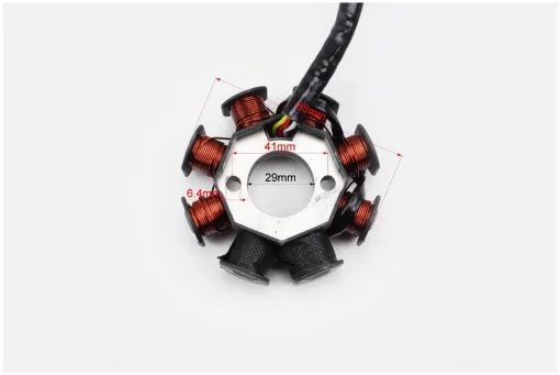 Статор магнето (генератора) (8 катушек разъем "мама 2+2") высота 31мм, 50-100сс 4Т, YQ-309577