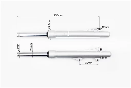 Вилка передняя (перья) лев., прав., к-кт 2шт, 430мм, ACTIVE, YQ-320199