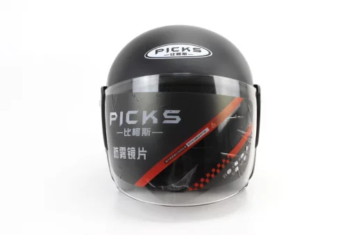 Шлем открытый АТ-666, чёрный матовый (возможны дефекты покраски), ШОЛОМИ, YQ-330988