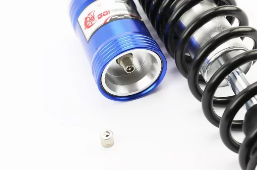 Амортизатор задний JH/CB/CG-340мм*d60мм (втулка 10;12мм/втулка 10;12мм) газовый регулир., чёрно-синий к-кт 2шт, ЗЧ-МОТО, YQ-351099