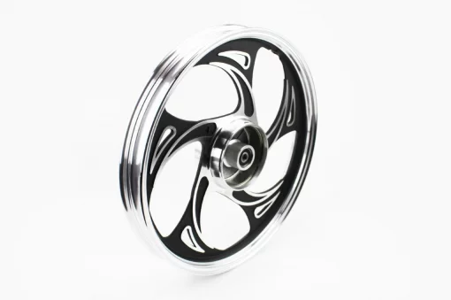 Диск задний литой 17x1,6 ALPHA/ACTIVE "волна", чёрный (ось 12мм) тип 2, ACTIVE, YQ-320261