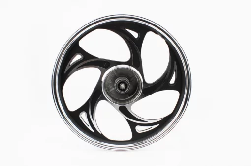 Диск задний литой 17x1,6 ALPHA/ACTIVE "волна", чёрный (ось 12мм) тип 2, ACTIVE, YQ-320261