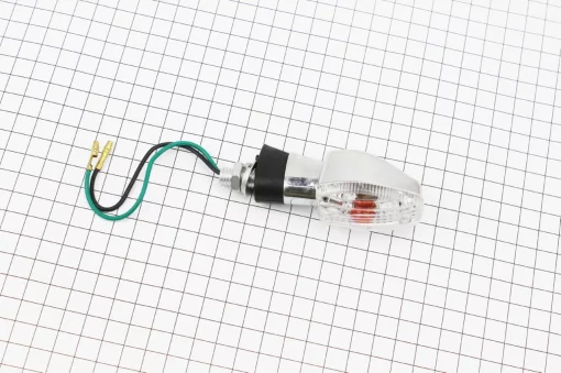 Поворотник "ГРУША" малий, хром., прозоре скло, ФАРИ, ПОВОРОТИ, YQ-337192
