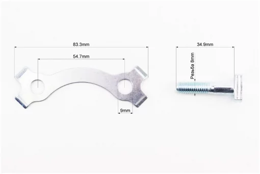Болт крепления звезды задней к демпферу к-кт 4шт+шайбы Suzuki 4T GN125, ЗЧ-МОТО, YQ-351399