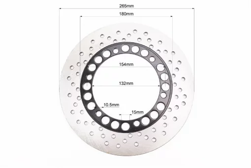 Диск гальмівний D-265/132мм (Defiant Polk, Lifan Korsar, Futong CRUISE), ЗЧ-МОТО, YQ-351442