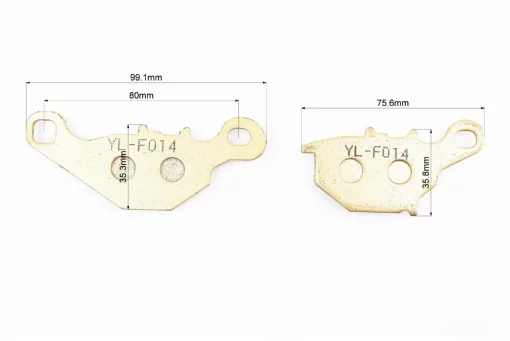 Гальмівні колодки (дискові) Suzuki AD100/RM 80/RM 85/DR-Z 125; KAWASAKI KLX 125L/KMX 125 к-кт, жовті, YQ-347048