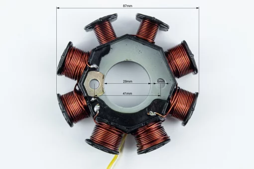 Статор магнето (генератора) Honda DIO AF34/35 (8 катушек разъем "папа 2+1"), YQ-352064