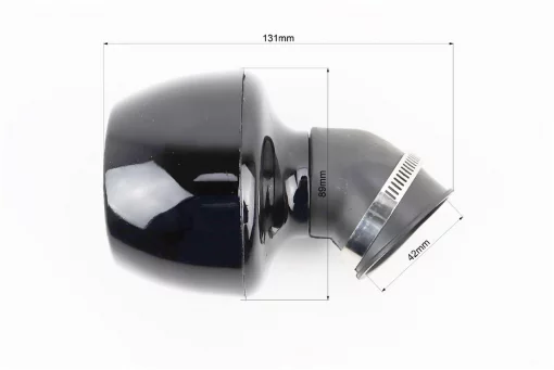 Фільтр повітряний нульовий 42мм 45град. "ТУРБИНА", чорний, РІЗНЕ, YQ-337733