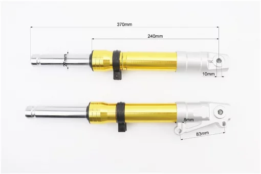 Вилка передня (перо) ліве, праве к-кт 2шт Honda DIO ZX AF35, 370мм, золотистий, YQ-363095
