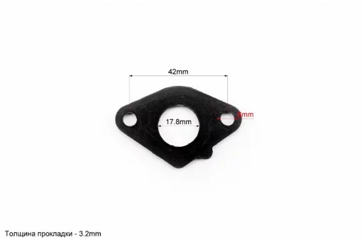 Прокладка патрубка карбюратора Honda DIO AF18/27 (пластмасс), d-18мм+манжет, YQ-331361