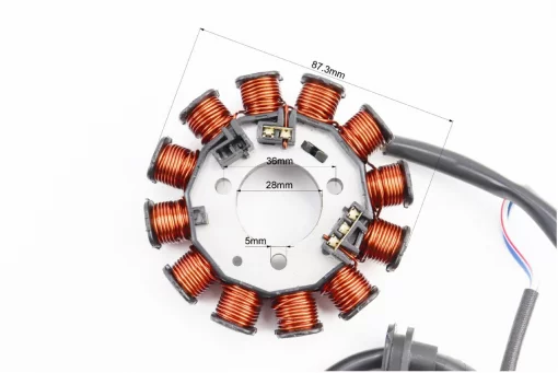 Статор магнето (генератора) Yamaha JOG SA-36J/39J (12 котушок роз'єм "мама/мама 2+2"), Тайвань, YQ-347374