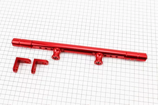 Перемычка руля для навесного оборудования (алюминиевая) 350мм, красная TUNING (крепление под зеркала), ЗЧ-МОТО, YQ-337947