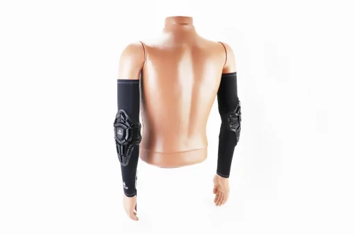 Налокітники захисні (пластик) із чорним сонце захисним рукавом к-кт 2шт, чорні, мото ЕКІПІРУВАННЯ, YQ-355077