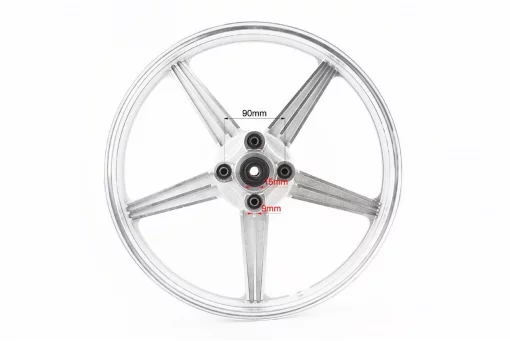 Диск колісний задній литий 18x1,6 "під сайлентблоки", сірий (вісь 15мм), ЗЧ-МОТО, YQ-321282