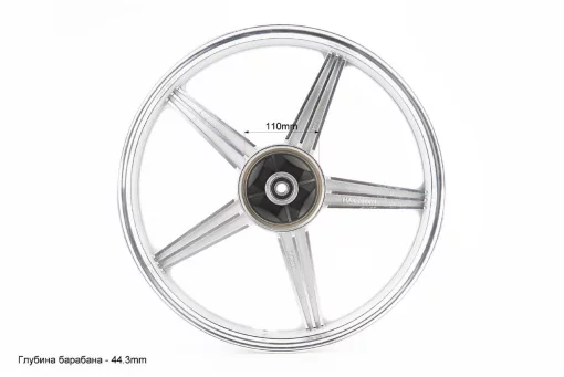 Диск колісний задній литий 18x1,6 "під сайлентблоки", сірий (вісь 15мм), ЗЧ-МОТО, YQ-321282