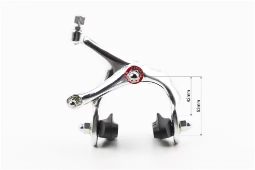 Гальмо ROAD V-brake кліщового типу, переднє+заднє, хід колодки 42-53мм, з ручками, тросами, алюмінієве, HJ-570AG, ВЕЛОЗАПЧАСТИНИ,