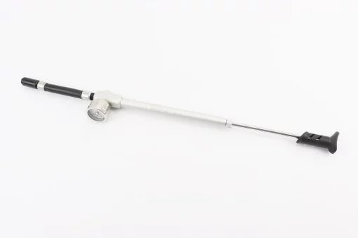 Насос алюмінієвий високого тиску 300 psi/20 bar з манометром, для повітряних амортизаторів та виделок, D-PUMP, ВЕЛОІНСТРУМЕНТ,