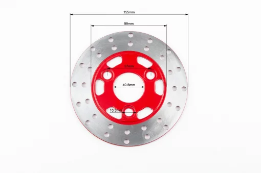 Диск гальмівний Yamaha JOG (155мм), червоний, YQ-363268
