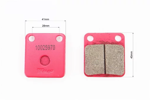 Гальмівні колодки (дискові) Honda DI050/Tact 50; DAELIM GZ50; SYM- Orbit 50; KYMCO- MXU 400 к-кт 2шт, червоні, ЗЧ-МОТО, YQ-352522
