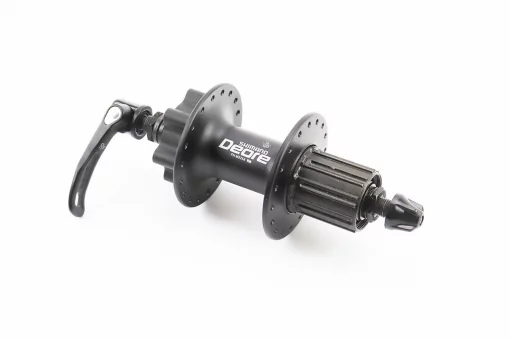 Втулка задня MTB алюмінієва 14Gx36H під касету 8-10зв, Disk-brake, кріпл. ексцентрик, чорна DEORE FH-M525A, ВЕЛОЗАПЧАСТИНИ,