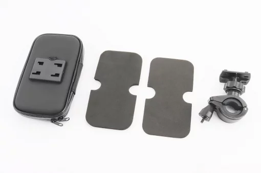 Держатель-чехол телефона (M) 140х75х30мм на руль, сенсорная плёнка, влагозащитный, быстросъёмный, регулируемый PH-01,