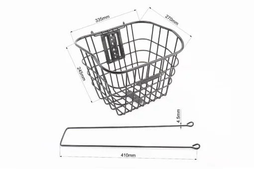 Корзина передняя 28" с крышкой, чёрная YZ-061, ВЕЛОАКСЕСУАРИ, YQ-409665