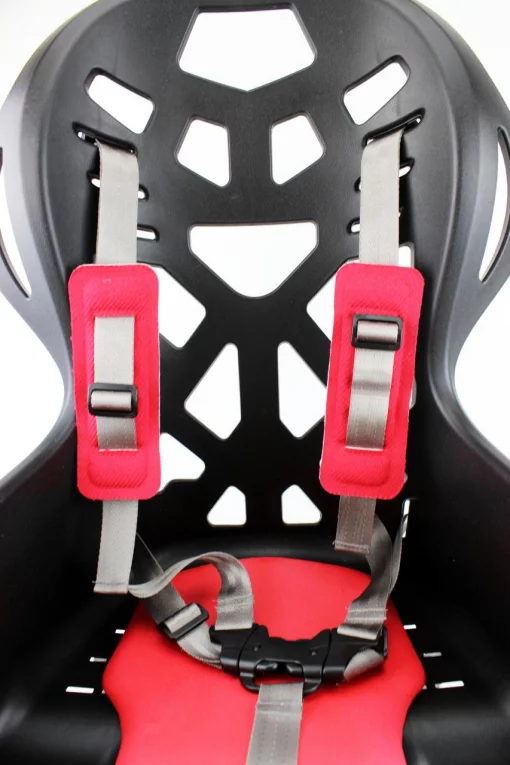 Сиденье для перевозки детей заднее, пластмассовое, крепл. на багажник, пятиточечный ремень безопасности, BC-195, ВЕЛОАКСЕСУАРИ,